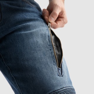 JEANSY MOTOCYKLOWE REBELHORN VANDAL WASHED BLUE MONOLAYER 42/32