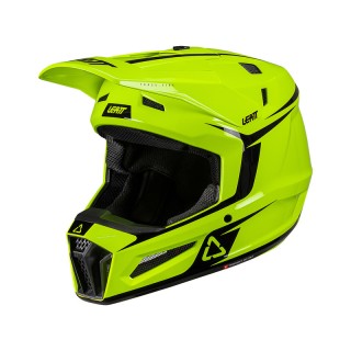 KASK MOTOCYKLOWY Z GOGLAMI JUNIOR LEATT KIT MOTO 3.5 NEON YELLOW L