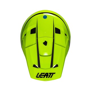 KASK MOTOCYKLOWY Z GOGLAMI JUNIOR LEATT KIT MOTO 3.5 NEON YELLOW L