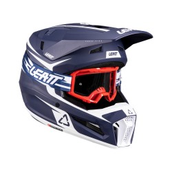 KASK MOTOCYKLOWY Z GOGLAMI LEATT KIT MOTO 3.5 BLUE M