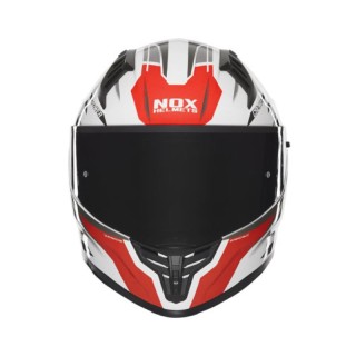 NOX KASK INTEGRALNY (FULL FACE) Z BLENDĄ N401 CROWER KOLOR CZARNY/CZERWONY/BIAŁY ROZMIAR L
