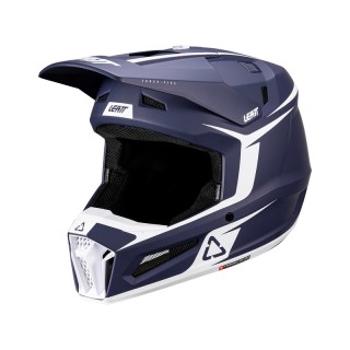 KASK MOTOCYKLOWY Z GOGLAMI LEATT KIT MOTO 3.5 BLUE M
