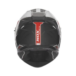 NOX KASK INTEGRALNY (FULL FACE) Z BLENDĄ N401 CROWER KOLOR CZARNY/CZERWONY/BIAŁY ROZMIAR L