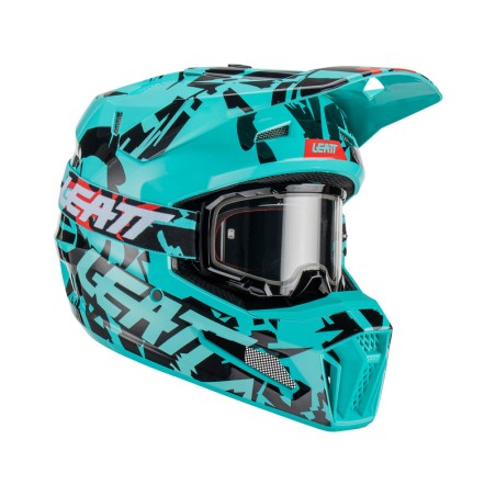 KASK MOTOCYKLOWY Z GOGLAMI LEATT KIT MOTO 3.5 FUEL L