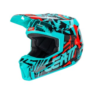 KASK MOTOCYKLOWY Z GOGLAMI LEATT KIT MOTO 3.5 FUEL L