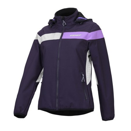 KENNY RACING KURTKA PRZECIWDESZCZOWA SOFTSHELL MODEL RACING WOMAN DAMSKA KOLOR NIEBIESKI/BIAŁY/FIOLETOWY ROZMIAR L