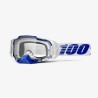 100 PROCENT GOGLE ARMEGA BLUE - CLEAR LENS - KOLOR BIAŁY/NIEBIESKI SZYBKA PRZEŹROCZYSTA