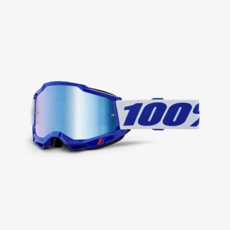 100 PROCENT GOGLE ACCURI 2 BLUE - MIRROR BLUE LENS - KOLOR NIEBIESKI/BIAŁY SZYBKA NIEBIESKIE LUSTRO