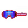 KENNY RACING GOGLE MODEL TRACK+ RED - BLUE LENS - KOLOR CZERWONY/BIAŁY SZYBKA NIEBIESKIE LUSTRO