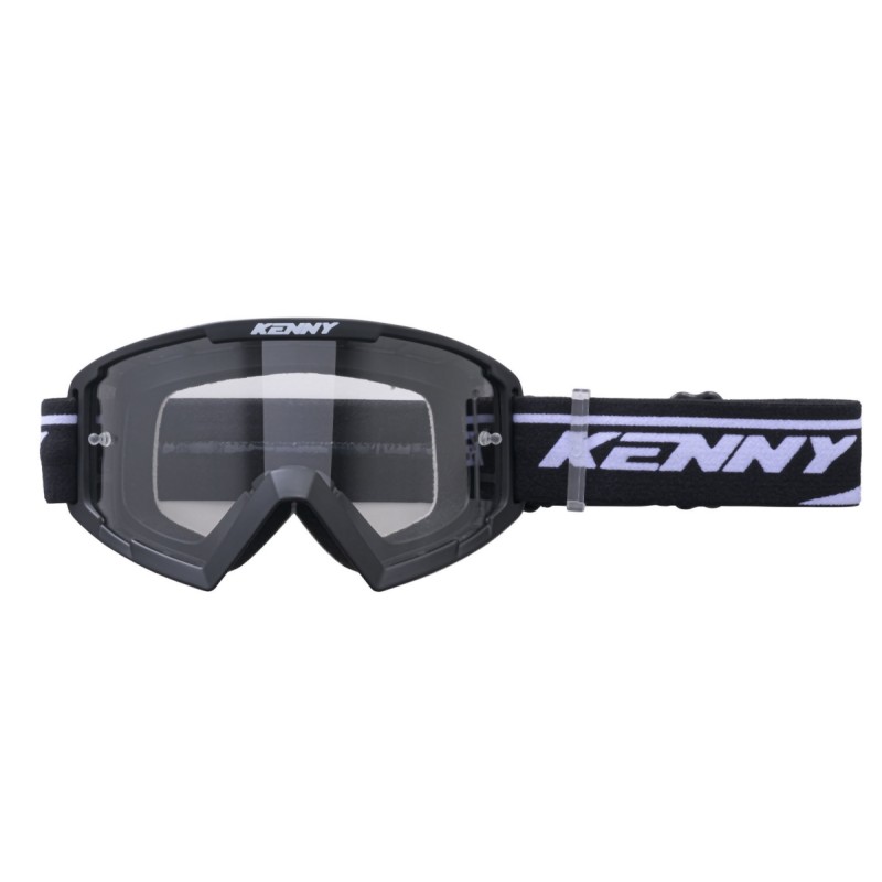 KENNY RACING GOGLE MODEL TRACK BLACK - CLEAR LENS - KOLOR CZARNY/BIAŁY SZYBKA PRZEŹROCZYSTA