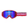 KENNY RACING GOGLE MODEL TRACK+ KID / JUNIOR / DZIECIĘCE RED - BLUE LENS - KOLOR CZERWONY/BIAŁY SZYBKA NIEBIESKIE LUSTRO