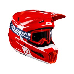 KASK MOTOCYKLOWY Z GOGLAMI LEATT KIT MOTO 3.5 RED L