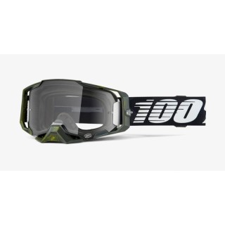 100 PROCENT GOGLE ARMEGA SOLEDAD - CLEAR LENS - KOLOR CZARNY/ZIELONY SZYBKA PRZEŹROCZYSTA