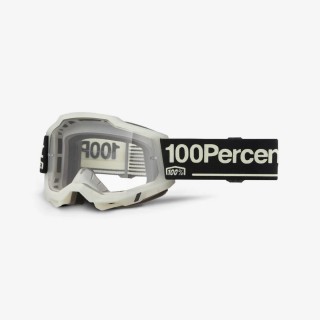 100 PROCENT GOGLE ACCURI 2 GLOW - CLEAR LENS - KOLOR SZARY/CZARNY SZYBKA PRZEŹROCZYSTA