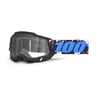 100 PROCENT GOGLE ACCURI 2 CALLISTO - CLEAR LENS - KOLOR CZARNY/BIAŁY/NIEBIESKI SZYBKA PRZEŹROCZYSTA