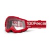 100 PROCENT GOGLE ACCURI 2 WOLG - CLEAR LENS - KOLOR CZERWONY/BIAŁY SZYBKA PRZEŹROCZYSTA