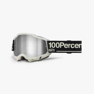 100 PROCENT GOGLE ACCURI 2 GLOW - MIRROR SILVER LENS - KOLOR SZARY/CZARNY SZYBKA SREBRNE LUSTRO
