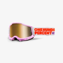 100 PROCENT GOGLE ACCURI 2 HUNDREDS - MIRROR TRUE GOLD LENS - KOLOR RÓŻOWY/CZERWONY SZYBKA ZŁOTE LUSTRO