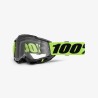 100 PROCENT GOGLE ACCURI 2 YOUTH JUNIOR NEON YELLOW - CLEAR LENS - KOLOR CZARNY/ŻÓŁTY FLUO SZYBA PRZEŹROCZYSTA