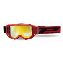 PROGRIP 2024/11 GOGLE PG3300-411 FL VISION KOLOR CZERWONY MAT (SZYBA PG3347 ŻÓŁTA LUSTRZANA ANTISCRATCH, NO FOG, ANTI UV)