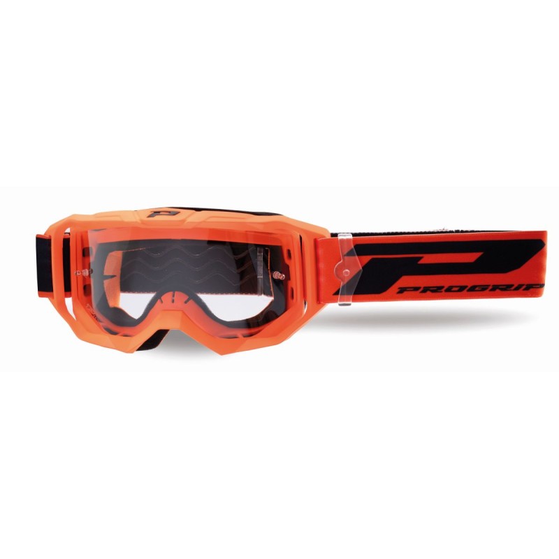 PROGRIP 2024/11 GOGLE PG3300-409 TR VISION KOLOR POMARAŃCZOWY FLUO (SZYBA PG3310 PRZEZROCZYSTA ANTISCRATCH, NO FOG, ANTI UV)