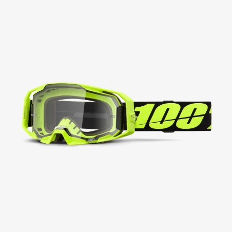 100 PROCENT GOGLE ARMATIC NEON YELLOW - CLEAR LENS - KOLOR ŻÓŁTY FLUO/CZARNY SZYBA PRZEŹROCZYSTA