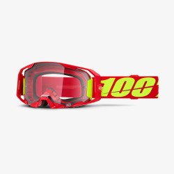 100 PROCENT GOGLE ARMATIC RED - CLEAR LENS - KOLOR CZERWONY/ŻÓŁTY FLUO SZYBA PRZEŹROCZYSTA