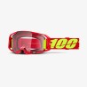 100 PROCENT GOGLE ARMATIC RED - CLEAR LENS - KOLOR CZERWONY/ŻÓŁTY FLUO SZYBA PRZEŹROCZYSTA