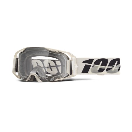 100 PROCENT GOGLE ARMATIC PITCH - CLEAR LENS - KOLOR SZARY/CZARNY SZYBA PRZEŹROCZYSTA