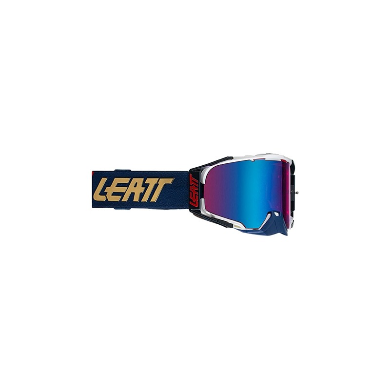 LEATT GOGLE VELOCITY 6.5 IRIZ GOGGLE ROYAL LENS BLUE UC 26% - KOLOR GRANATOWY/BIAŁY SZYBKA LUSTRZANA NIEBIESKA/RÓŻOWA
