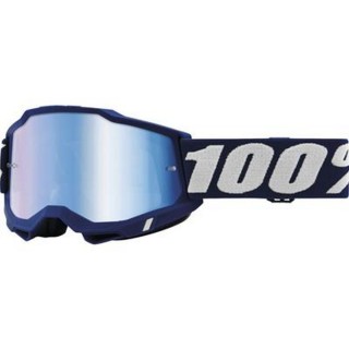 100 PROCENT GOGLE ACCURI 2 DEEPMARINE - MIRROR BLUE LENS - KOLOR GRANATOWY/BIAŁY SZYBKA NIEBIESKIE LUSTRO