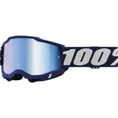 100 PROCENT GOGLE ACCURI 2 DEEPMARINE - MIRROR BLUE LENS - KOLOR GRANATOWY/BIAŁY SZYBKA NIEBIESKIE LUSTRO