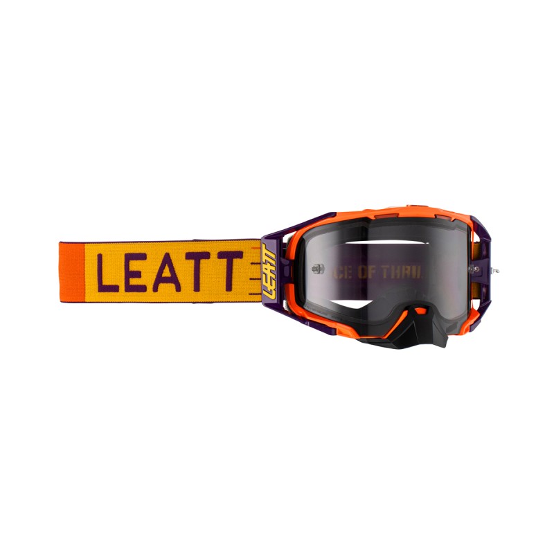 LEATT GOGLE VELOCITY 6.5 GOGGLE INDIGO LIGHT GREY 58% - KOLOR POMARAŃCZOWY/CZARNY SZYBKA DYMIONE LUSTRO SZARA