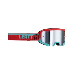 LEATT GOGLE VELOCITY 4.5 IRIZ GOGGLE FUEL SILVER 50% - KOLOR NIEBIESKI/CZERWONY SZYBKA LUSTRZANA SREBRNA