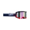 LEATT GOGLE VELOCITY 4.5 IRIZ GOGGLE ROYAL PURPLE 78% - KOLOR GRANATOWY/CZERWONY/BIAŁY SZYBKA LUSTRZANA FIOLETOWA