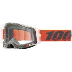 100 PROCENT WYPRZEDAŻ GOGLE RACECRAFT 2 SCHRUTE - CLEAR LENS - KOLOR POMARAŃCZOWY/SZARY SZYBKA PRZEŹROCZYSTA