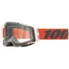 100 PROCENT WYPRZEDAŻ GOGLE RACECRAFT 2 SCHRUTE - CLEAR LENS - KOLOR POMARAŃCZOWY/SZARY SZYBKA PRZEŹROCZYSTA