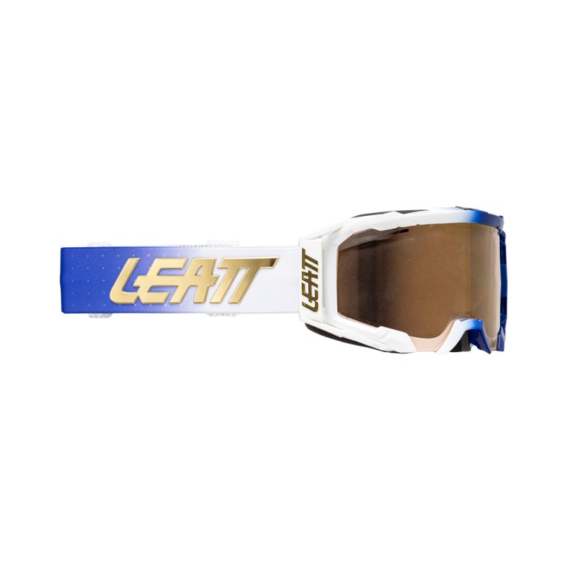 LEATT GOGLE ROWEROWE VELOCITY 5.0 MTB IRIZ GOGGLE ULTRABLUE BRONZE 68% - KOLOR BIAŁY/GRANATOWY SZYBKA LUSTRZANA BRĄZOWA