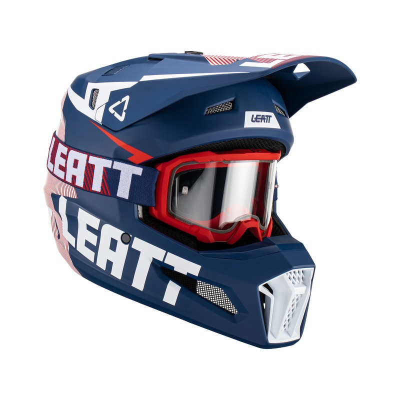 KASK MOTOCYKLOWY Z GOGLAMI LEATT KIT MOTO 3.5 ROYAL XL