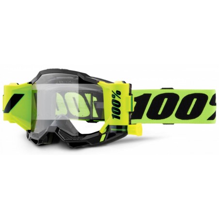 100 PROCENT GOGLE ACCURI 2 FORECAST ROLL-OFF NEON YELLOW KOLOR ŻÓŁTY NEON/CZARNY SZYBKA PRZEŹROCZYSTA