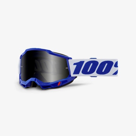 100 PROCENT GOGLE ACCURI 2 ENDURO MOTO BLUE - SMOKE LENS - KOLOR NIEBIESKI/BIAŁY SZYBKA PRZYCIEMNIANA