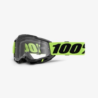 100 PROCENT GOGLE ACCURI 2 NEON YELLOW - CLEAR LENS KOLOR ŻÓŁTY FLUO/CZARNY SZYBA PRZEŹROCZYSTA