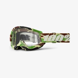 100 PROCENT GOGLE STRATA 2 WAR CAMO - CLEAR LENS - KOLOR ZIELONY/BRĄZOWY CAMO SZYBKA PRZEŹROCZYSTA