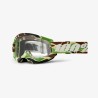 100 PROCENT GOGLE STRATA 2 WAR CAMO - CLEAR LENS - KOLOR ZIELONY/BRĄZOWY CAMO SZYBKA PRZEŹROCZYSTA