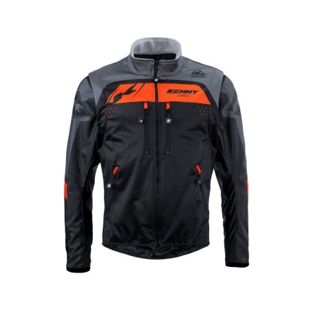 KENNY RACING KURTKA ADVENTURE/ENDURO MODEL SOFTSHELL BLACK/ORANGE KOLOR CZARNY/POMARAŃCZOWY/SZARY ROZMIAR L