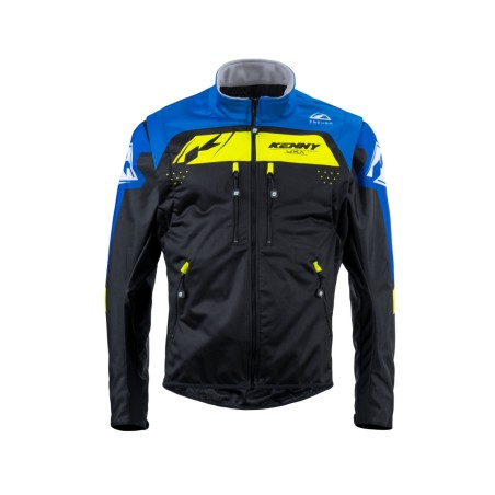 KENNY RACING KURTKA ADVENTURE/ENDURO MODEL SOFTSHELL BLUE KOLOR CZARNY/NIEBIESKI/ŻÓŁTY ROZMIAR XXL