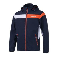 KENNY RACING KURTKA PRZECIWDESZCZOWA SOFTSHELL MODEL RACING KOLOR NIEBIESKI/BIAŁY/POMARAŃCZOWY ROZMIAR M
