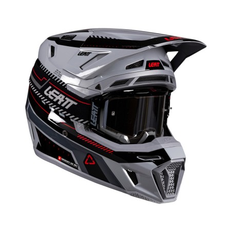 KASK MOTOCYKLOWY Z GOGLAMI LEATT KIT MOTO 8.5 GREY M