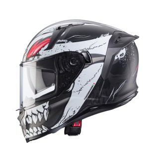 CABERG KASK INTEGRALNY AVALON X PUNK KOLOR SZARY MAT/BIAŁY/CZERWONY ROZMIAR XL