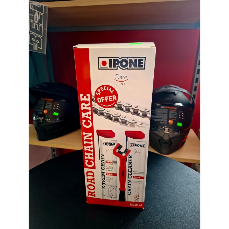 IPONE ROAD CHAIN CARE ZESTAW DO CZYSZCZENIA I SMAROWANIA ŁAŃCUCHA ZE SZCZOTKĄ
